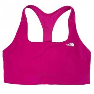 The North Face Movmynt Fuscia Pink Sports Bra Sz Large Athletic Sporty Outdoors